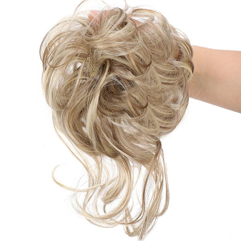 Messy Curly Hair Bun Extensions – Effortless Scrunchie Hair Accessory for Quick Styling, Soft High-Temperature Fiber