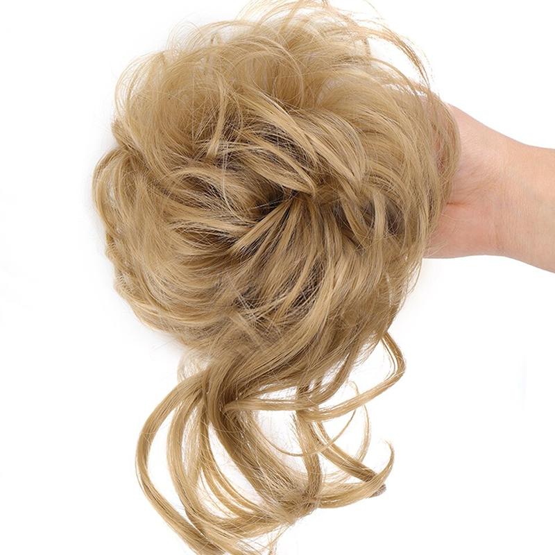 Messy Curly Hair Bun Extensions – Effortless Scrunchie Hair Accessory for Quick Styling, Soft High-Temperature Fiber