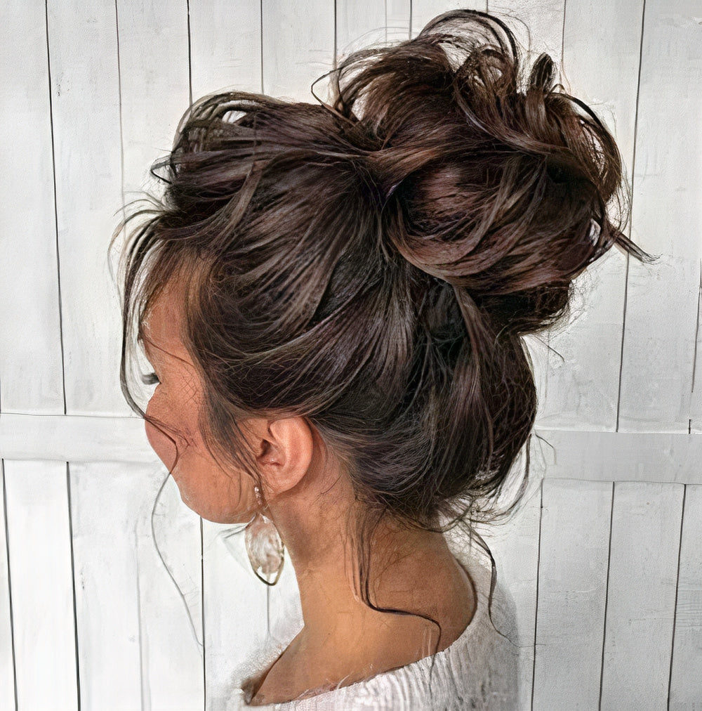 Messy Curly Hair Bun Extensions – Effortless Scrunchie Hair Accessory for Quick Styling, Soft High-Temperature Fiber