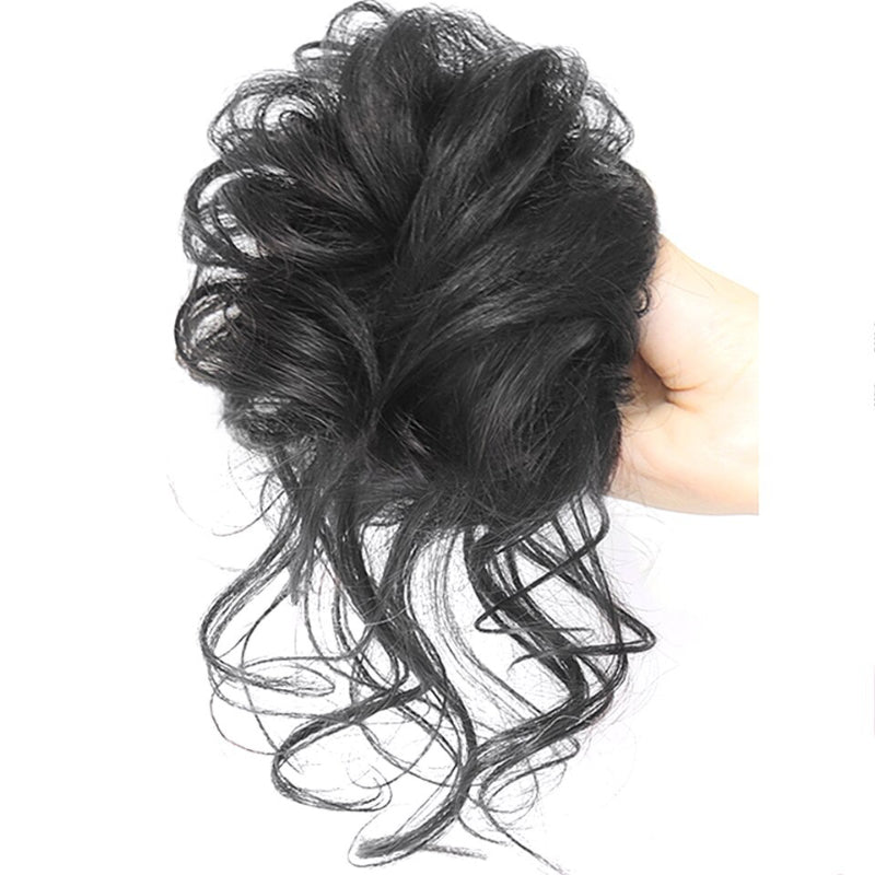 Messy Curly Hair Bun Extensions – Effortless Scrunchie Hair Accessory for Quick Styling, Soft High-Temperature Fiber