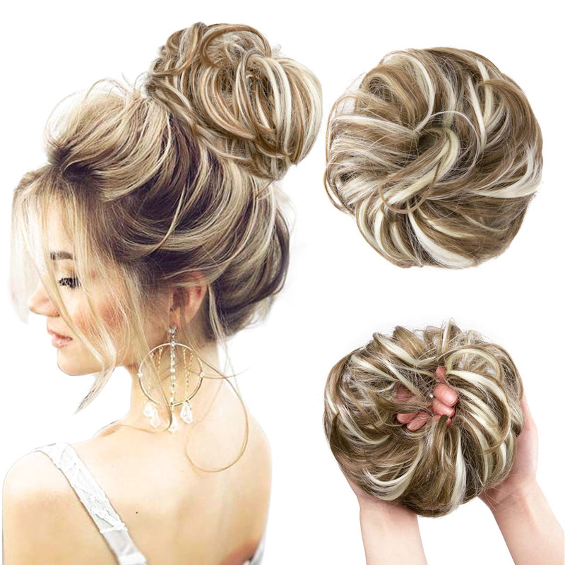 Messy Curly Hair Bun Extensions – Elastic Scrunchy for Instant Volume and Style