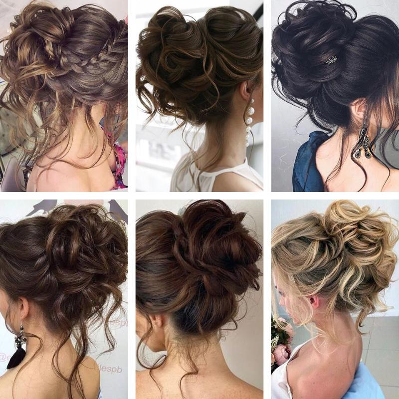 Messy Curly Hair Bun Scrunchie Extensions – Blonde Volume Hair Accessory