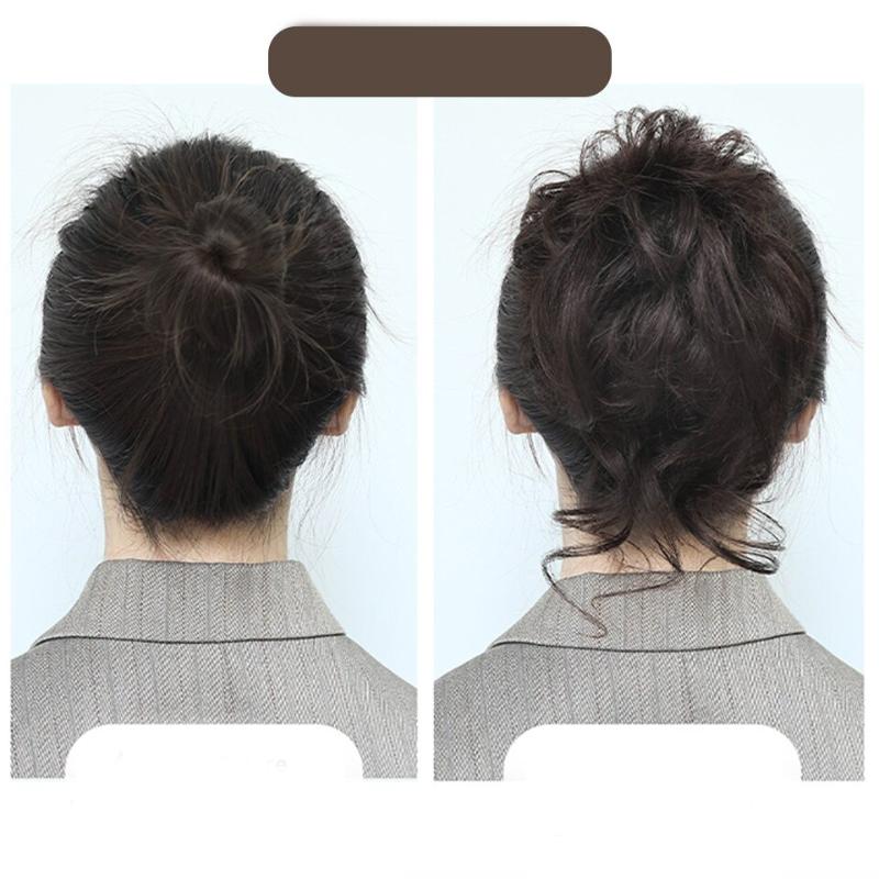 Messy Curly Hair Bun Scrunchie Extensions – Blonde Volume Hair Accessory
