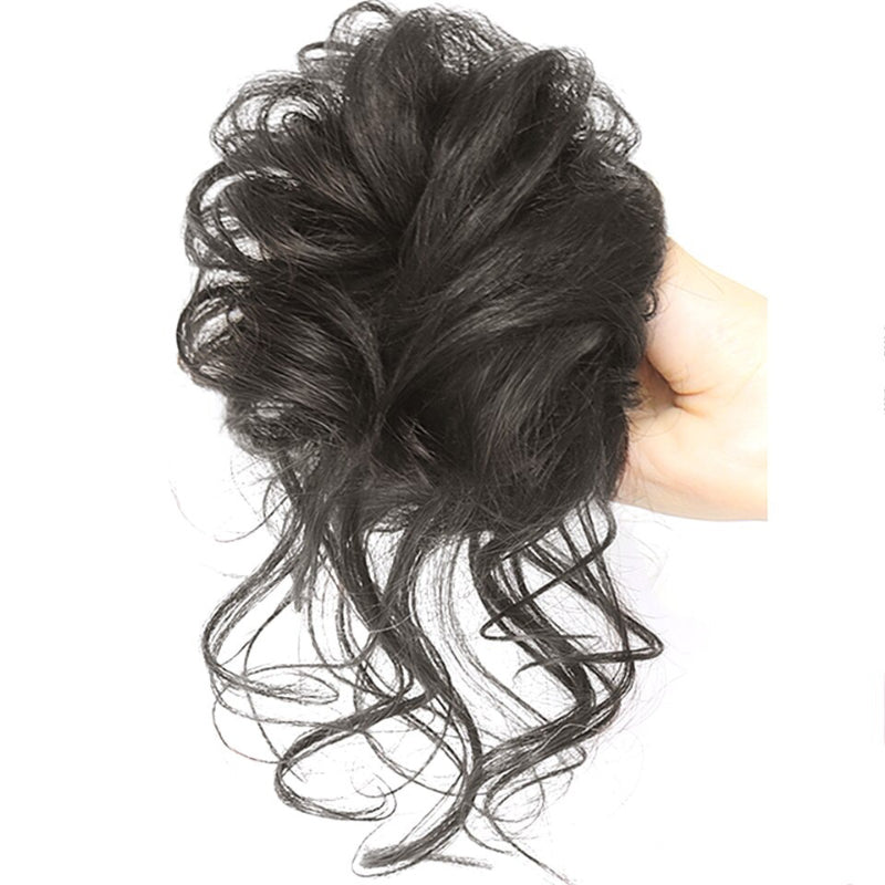 Messy Curly Hair Bun Scrunchie Extensions – Lightweight, Voluminous Hair Accessory