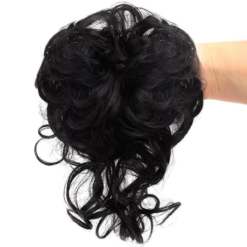 Messy Curly Hair Bun Scrunchie Extensions – Lightweight, Voluminous Hair Accessory