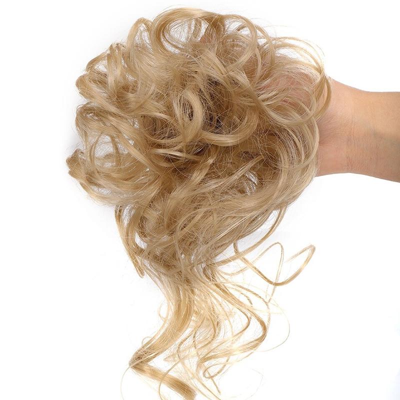 Messy Curly Hair Bun Scrunchie Extensions – Lightweight, Voluminous Hair Accessory