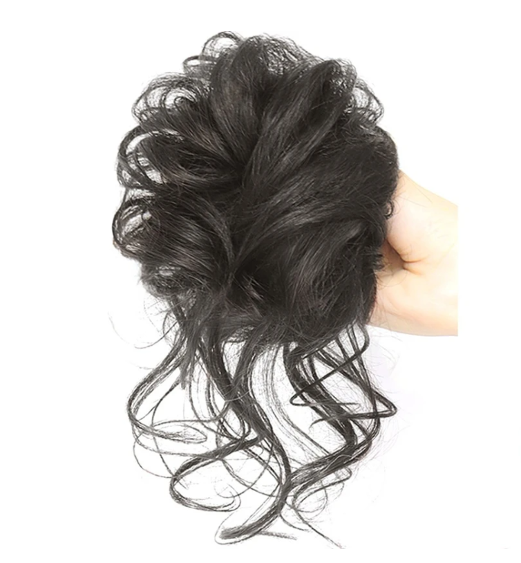 Messy Curly Hair Bun Scrunchie Extensions – Lightweight, Voluminous Hair Accessory