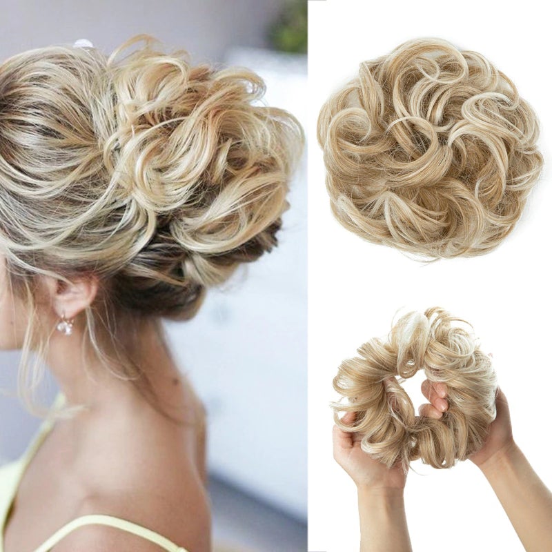 Messy Curly Hair Bun Scrunchy Extension – Lightweight High-Temperature Fiber Hair Accessory