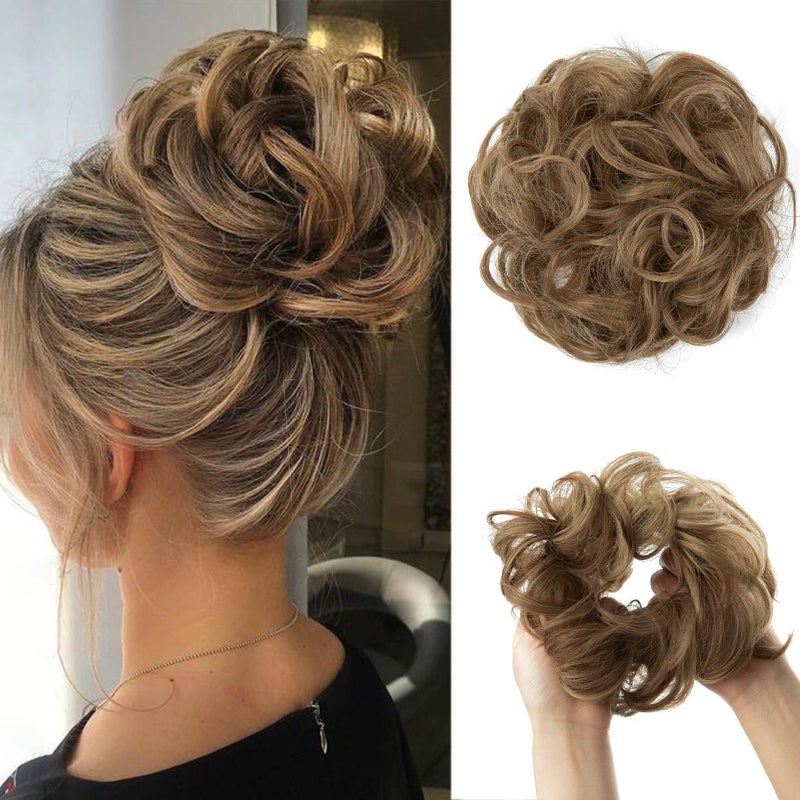 Messy Curly Hair Bun Scrunchy Extension – Lightweight High-Temperature Fiber Hair Accessory