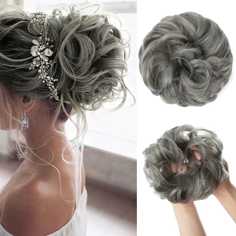 Messy Curly Hair Bun Scrunchy Extension – Lightweight High-Temperature Fiber Hair Accessory