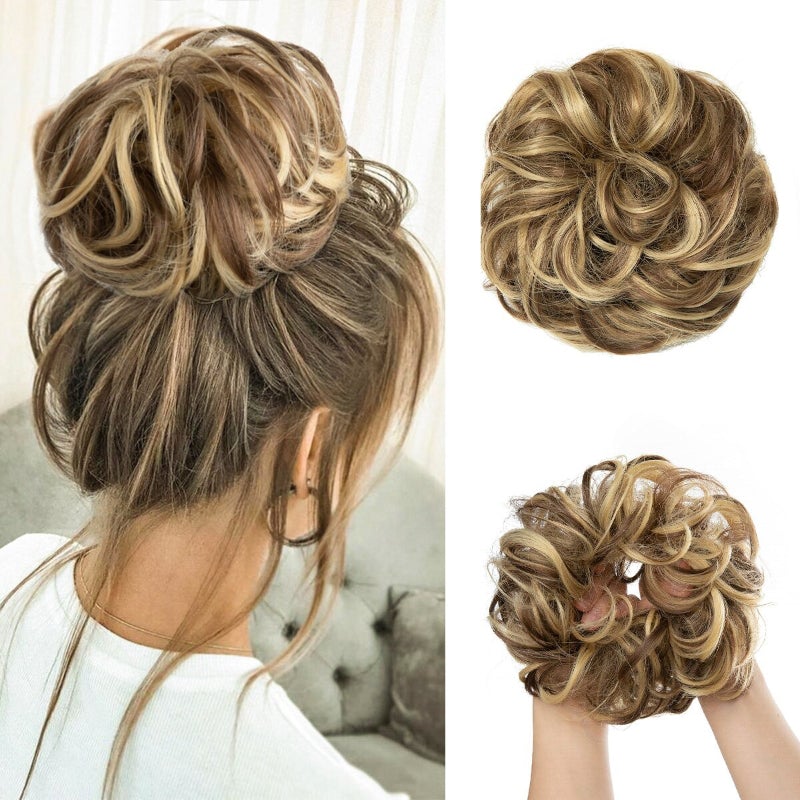 Messy Curly Hair Bun Scrunchy Extension – Lightweight High-Temperature Fiber Hair Accessory