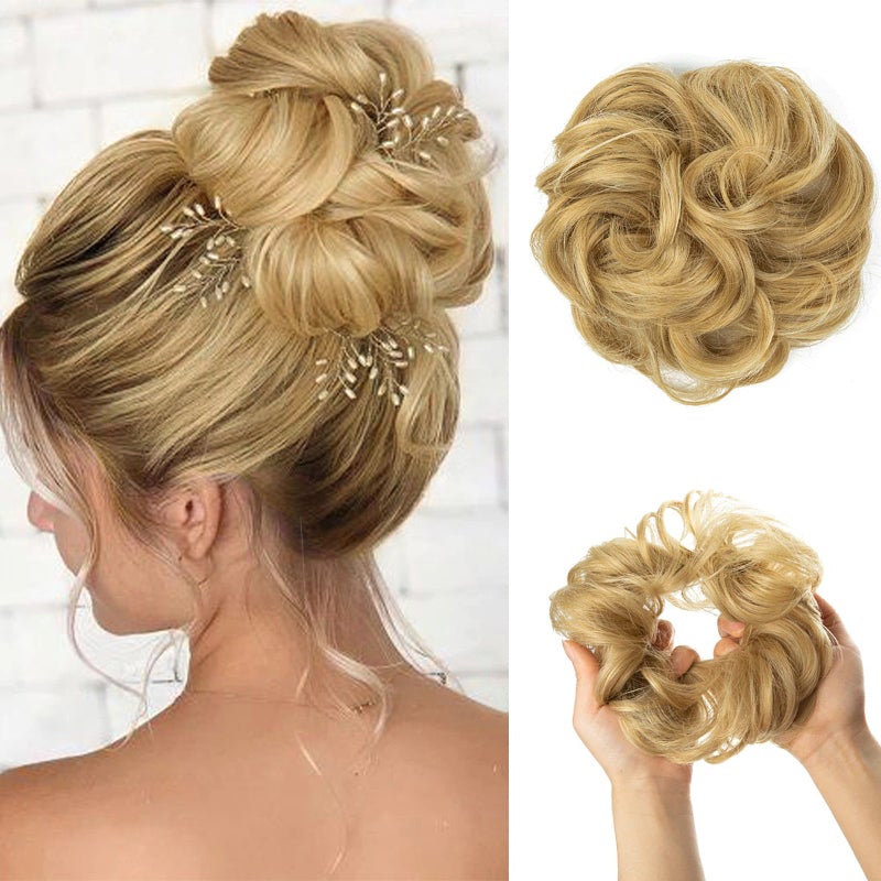 Messy Curly Hair Bun Scrunchy Extension – Lightweight High-Temperature Fiber Hair Accessory