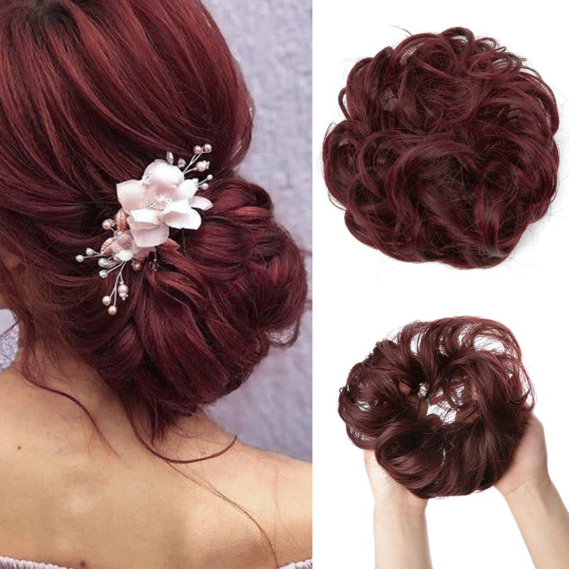 Messy Curly Hair Bun Scrunchy Extension – Lightweight High-Temperature Fiber Hair Accessory