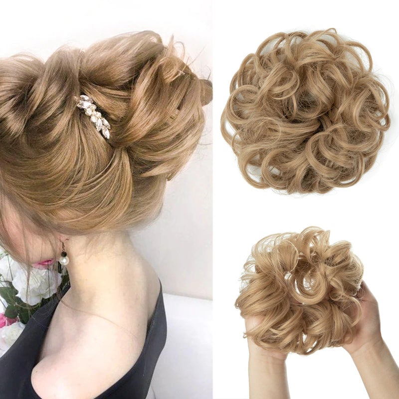 Messy Curly Hair Bun Scrunchy Extension – Lightweight High-Temperature Fiber Hair Accessory