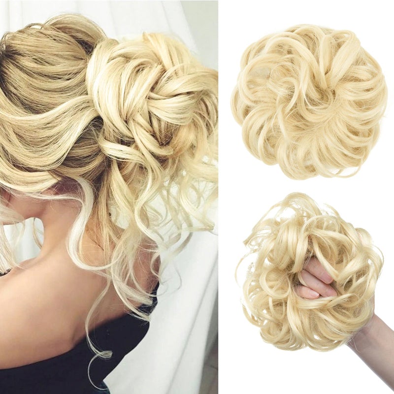 Messy Curly Hair Bun Scrunchy Extensions – Quick and Easy Updo Accessory