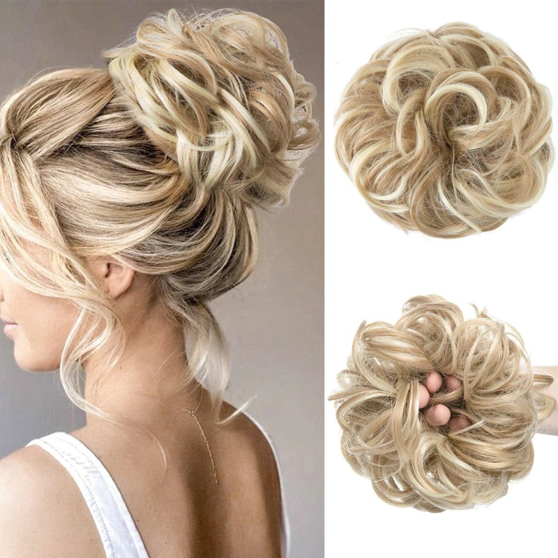 Messy Curly Hair Bun Scrunchy Extensions – Quick and Easy Updo Accessory