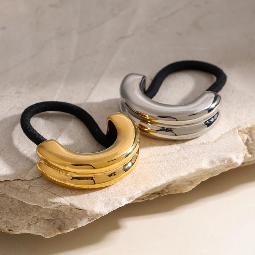 Mini Double Arch Cuff Bracelet for Women – Hypoallergenic 18k Gold-Plated Stainless Steel, Waterproof and Stylish
