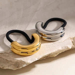 Mini Double Arch Cuff Bracelet for Women – Hypoallergenic 18k Gold-Plated Stainless Steel, Waterproof and Stylish