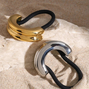Mini Double Arch Cuff Bracelet for Women – Hypoallergenic 18k Gold-Plated Stainless Steel, Waterproof and Stylish