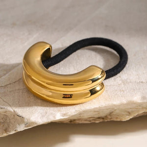 Mini Double Arch Cuff Bracelet for Women – Hypoallergenic 18k Gold-Plated Stainless Steel, Waterproof and Stylish