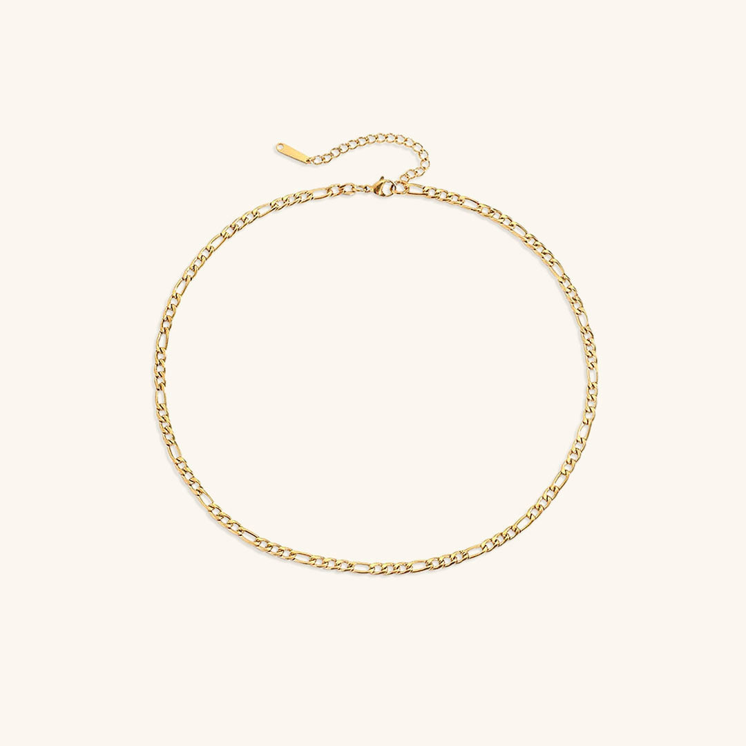 Modern Gold Chain Necklace with Adjustable Lengths – Hypoallergenic Stainless Steel-Plated 14k Gold