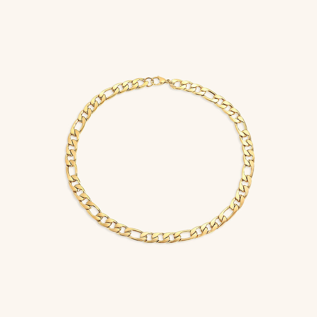 Modern Gold Chain Necklace with Adjustable Lengths – Hypoallergenic Stainless Steel-Plated 14k Gold