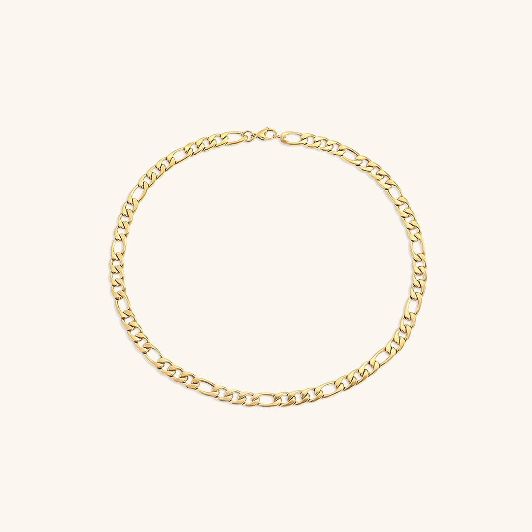 Modern Gold Chain Necklace with Adjustable Lengths – Hypoallergenic Stainless Steel-Plated 14k Gold