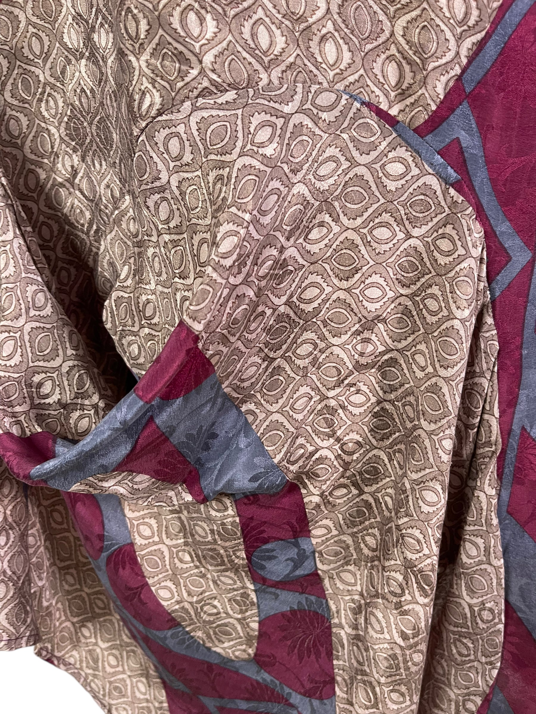 PRC6059 Avatar Pure Silk Self Pocket Tunic Dress