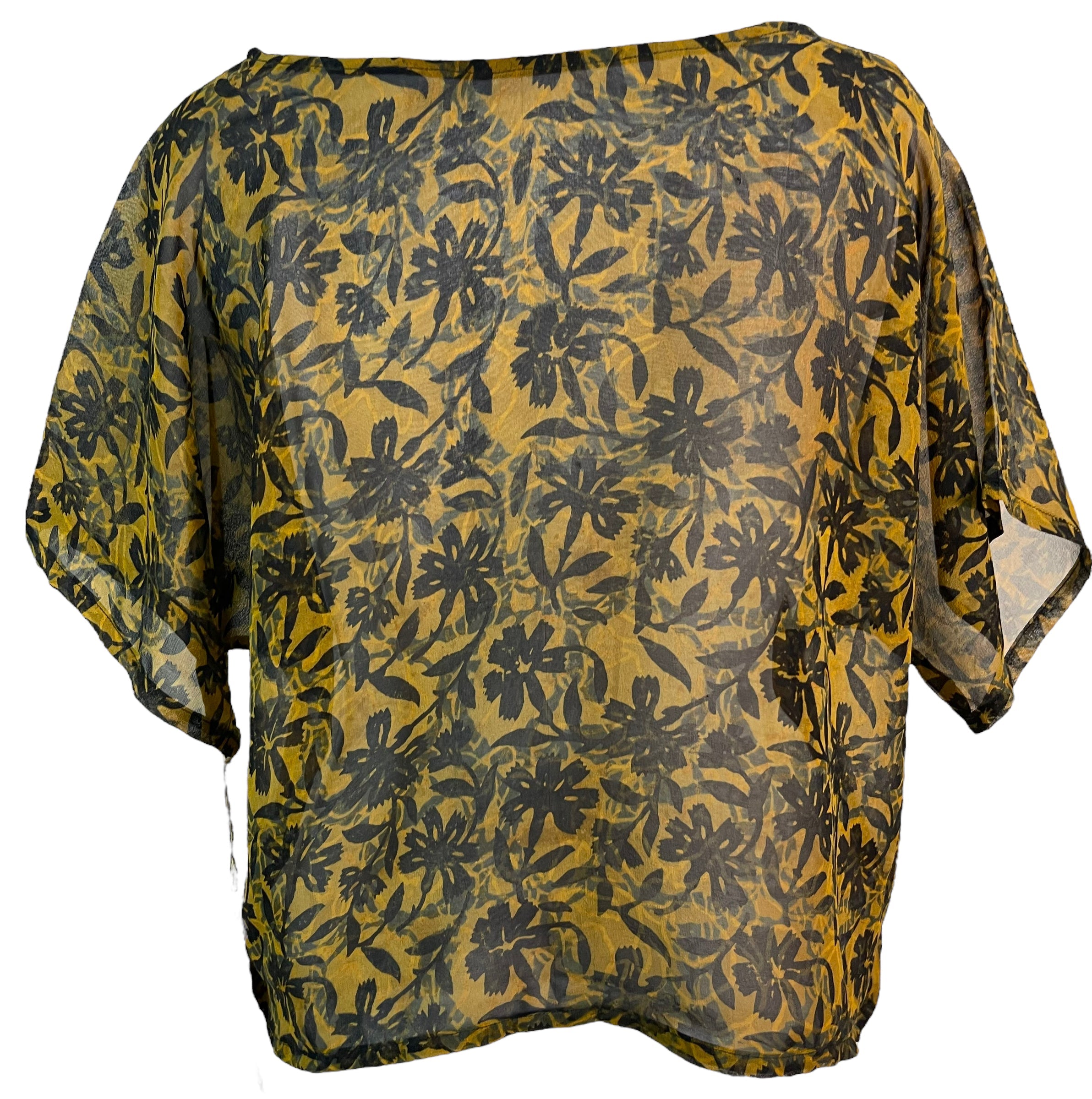 FINAL SALE PRG6027 Sheer Avatar Pure Silk Boxy Top