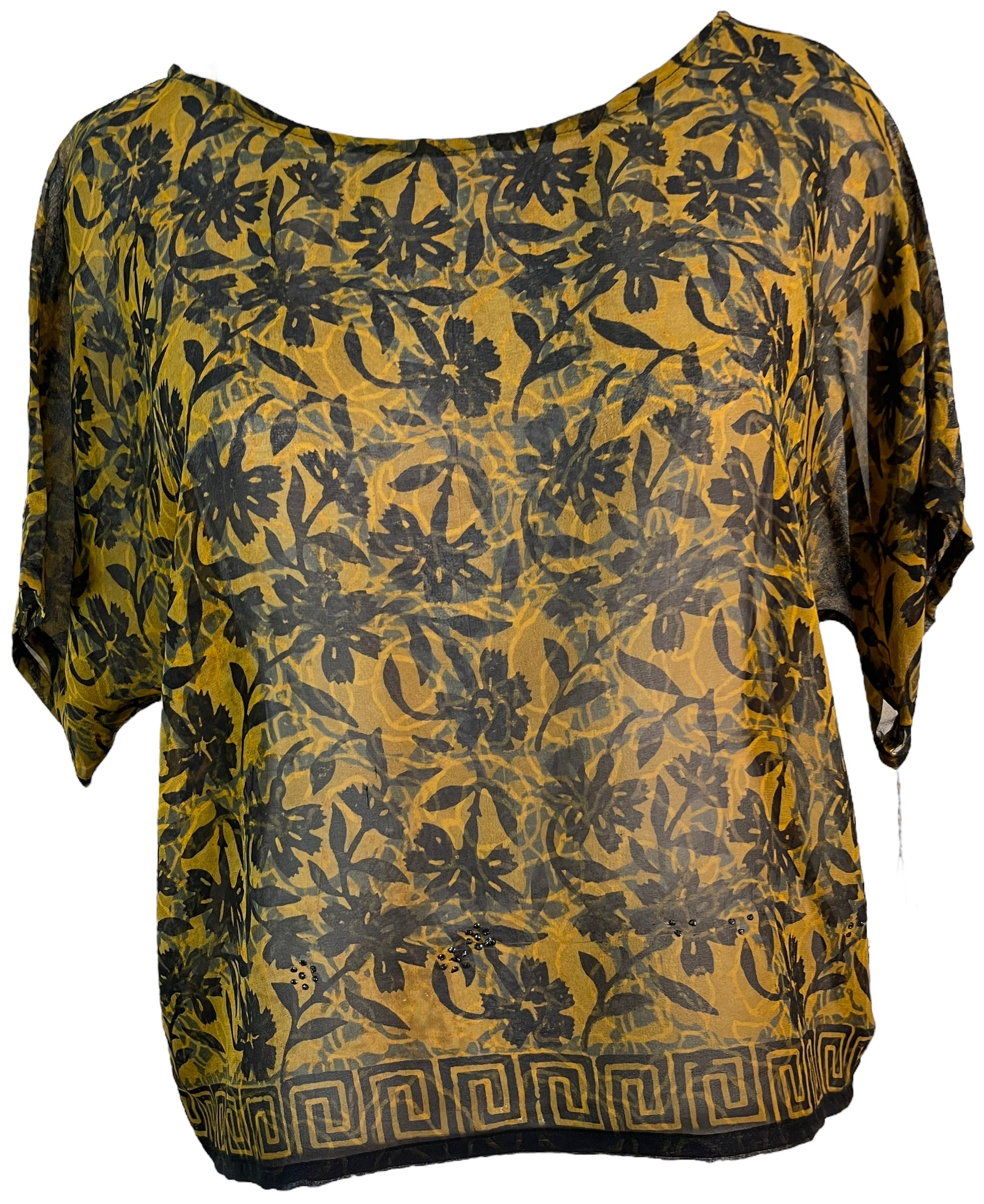 FINAL SALE PRG6027 Sheer Avatar Pure Silk Boxy Top