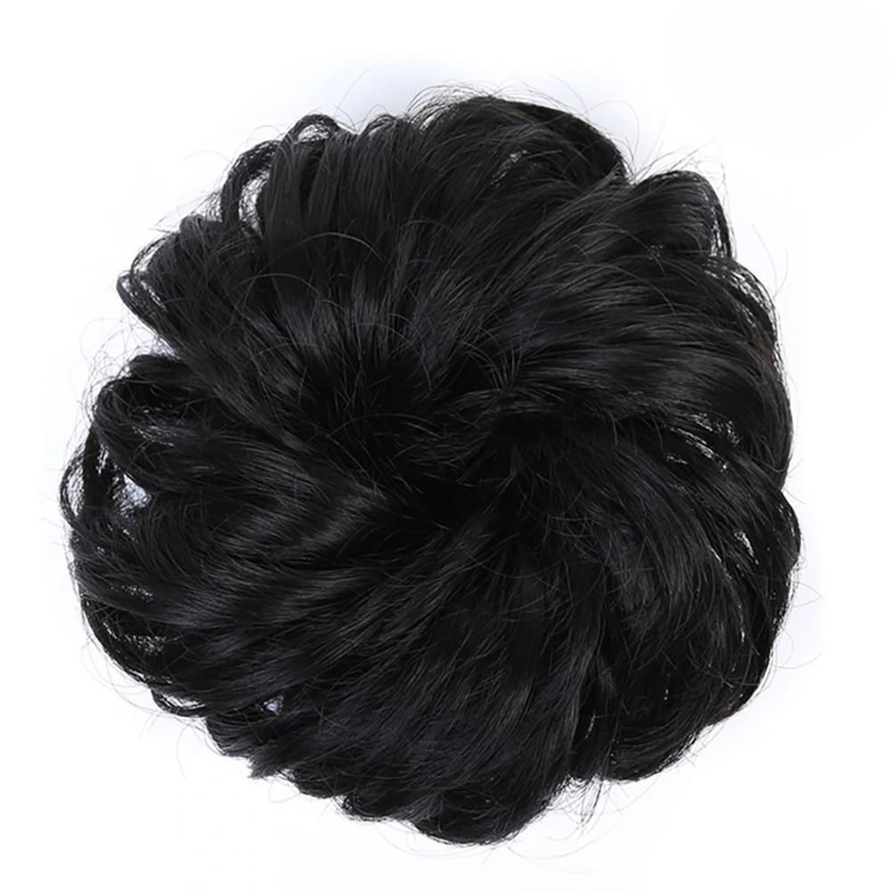 Natural Look Synthetic Messy Hair Bun Scrunchie Extension – Effortless Curly Hair Accessory