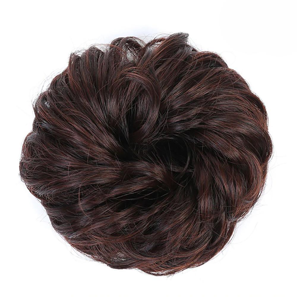 Natural Look Synthetic Messy Hair Bun Scrunchie Extension – Effortless Curly Hair Accessory