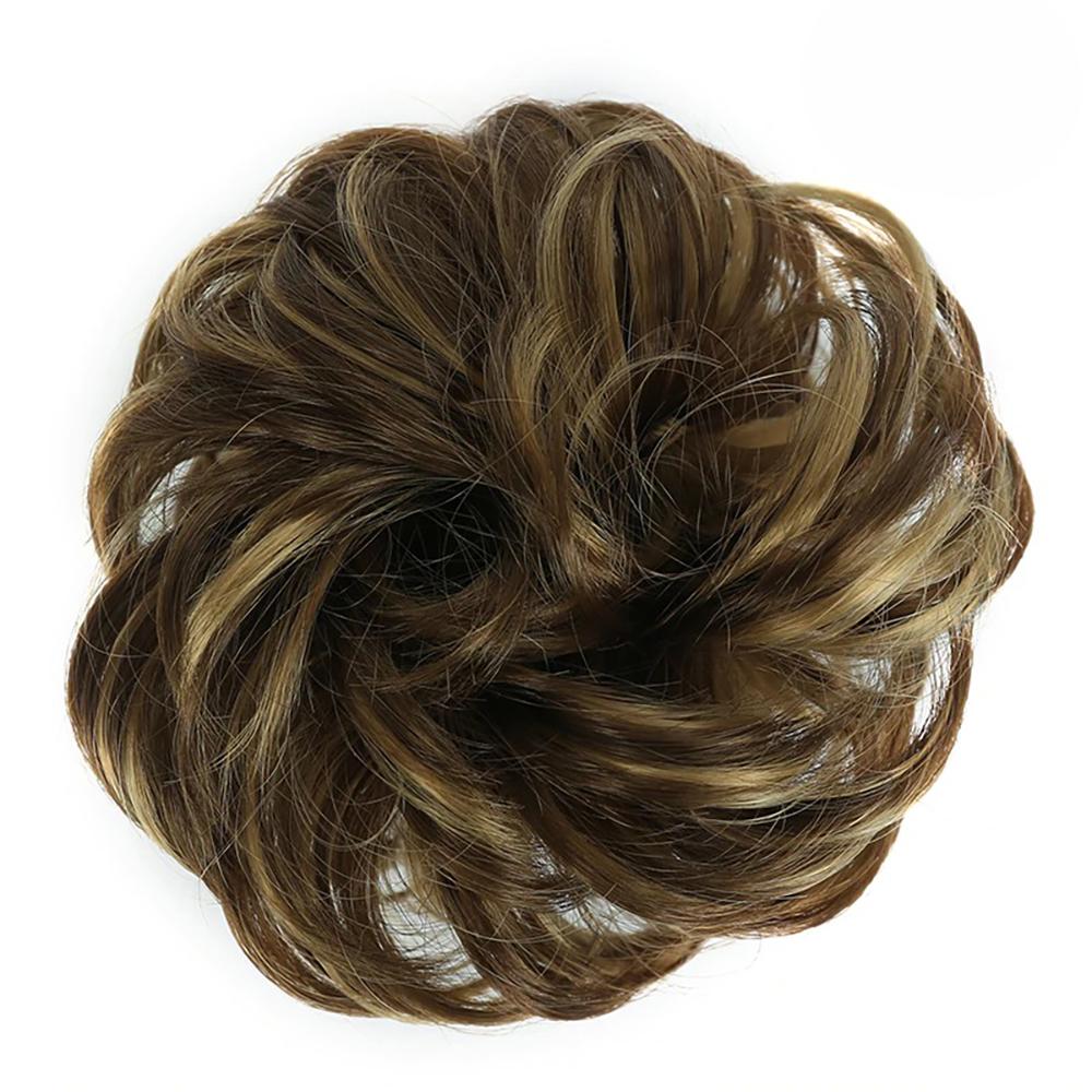 Natural Look Synthetic Messy Hair Bun Scrunchie Extension – Effortless Curly Hair Accessory