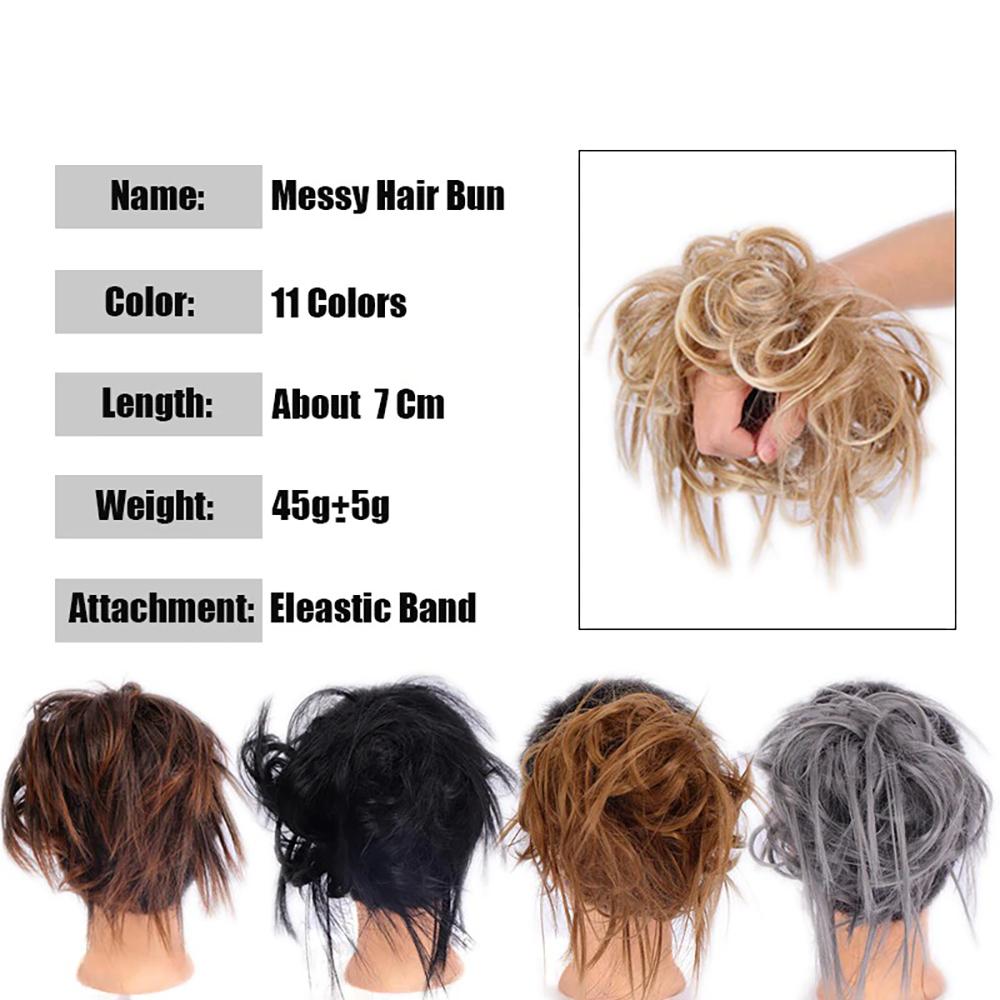 Natural Look Synthetic Messy Hair Bun Scrunchie Extension – Effortless Curly Hair Accessory