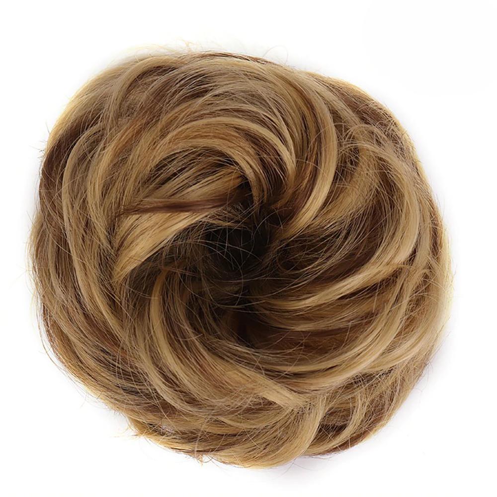 Natural Look Synthetic Messy Hair Bun Scrunchie Extension – Effortless Curly Hair Accessory