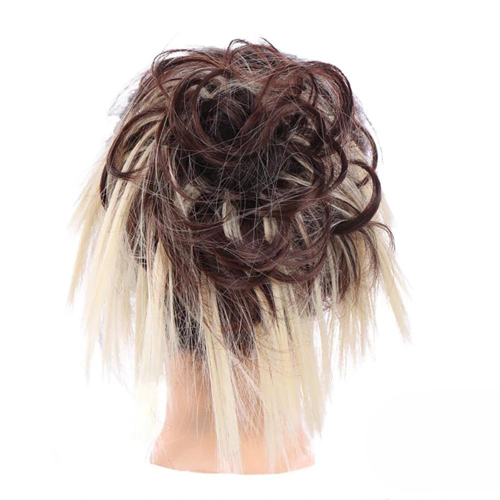 Natural Look Synthetic Messy Hair Bun Scrunchie Extension – Effortless Curly Hair Accessory