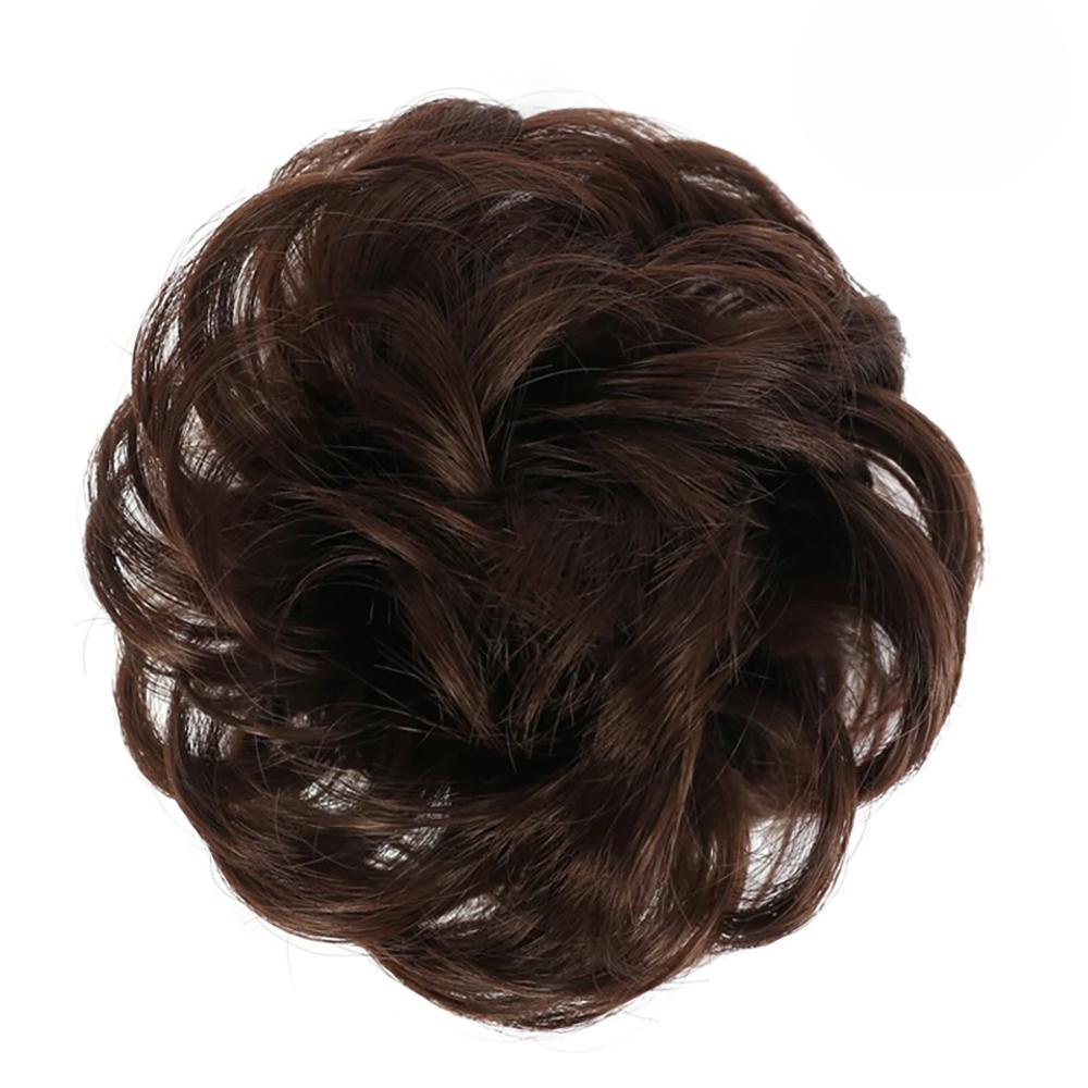 Natural Look Synthetic Messy Hair Bun Scrunchie Extension – Effortless Curly Hair Accessory