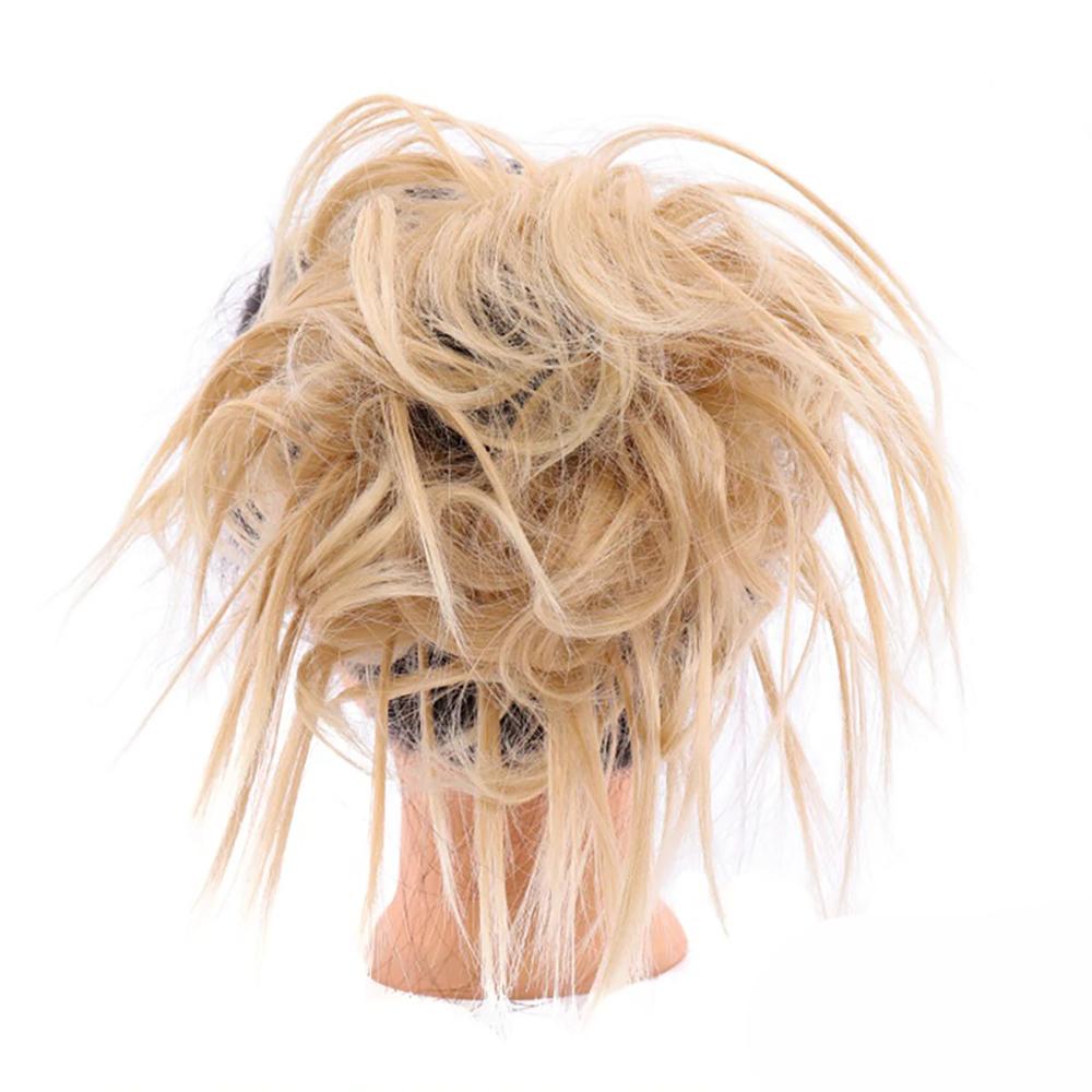 Natural Look Synthetic Messy Hair Bun Scrunchie Extension – Effortless Curly Hair Accessory