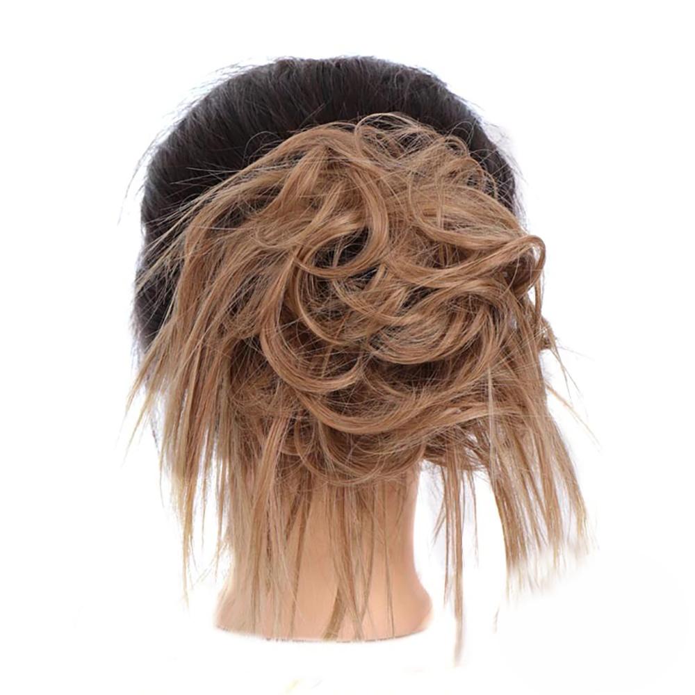 Natural Look Synthetic Messy Hair Bun Scrunchie Extension – Effortless Curly Hair Accessory