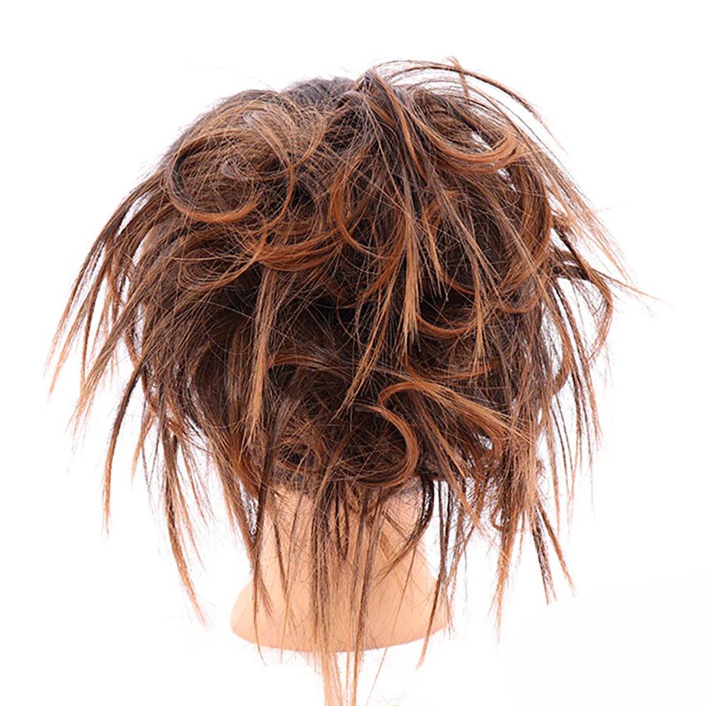 Natural Look Synthetic Messy Hair Bun Scrunchie Extension – Effortless Curly Hair Accessory
