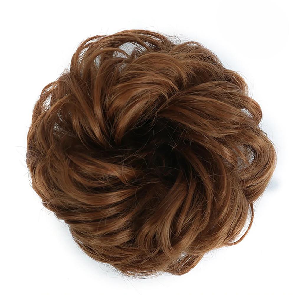 Natural Look Synthetic Messy Hair Bun Scrunchie Extension – Effortless Curly Hair Accessory