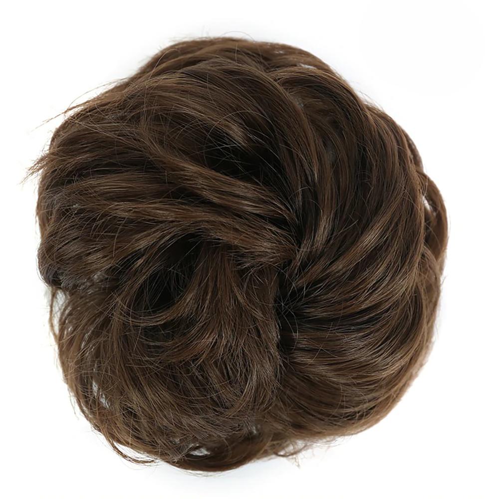 Natural Look Synthetic Messy Hair Bun Scrunchie Extension – Effortless Curly Hair Accessory