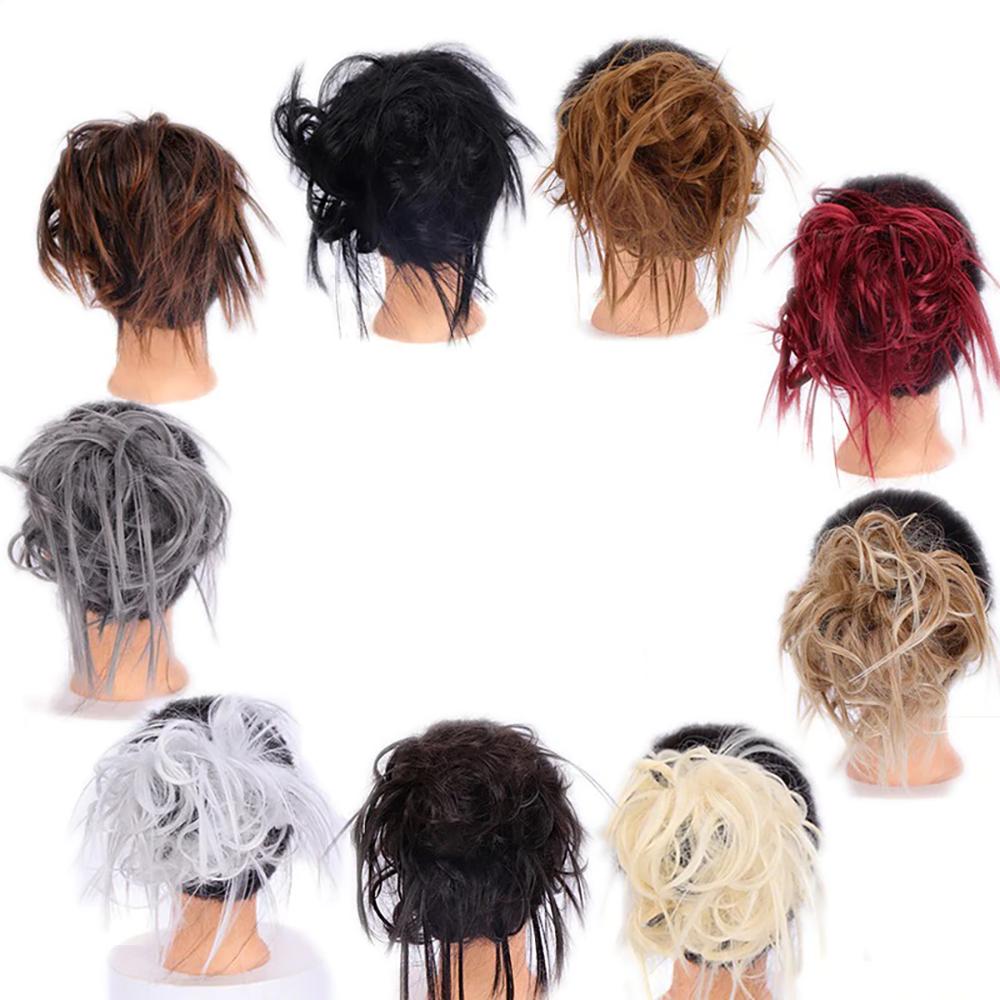Natural Look Synthetic Messy Hair Bun Scrunchie Extension – Effortless Curly Hair Accessory