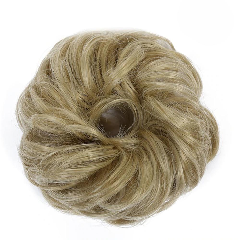 Natural Look Synthetic Messy Hair Bun Scrunchie Extension – Effortless Curly Hair Accessory