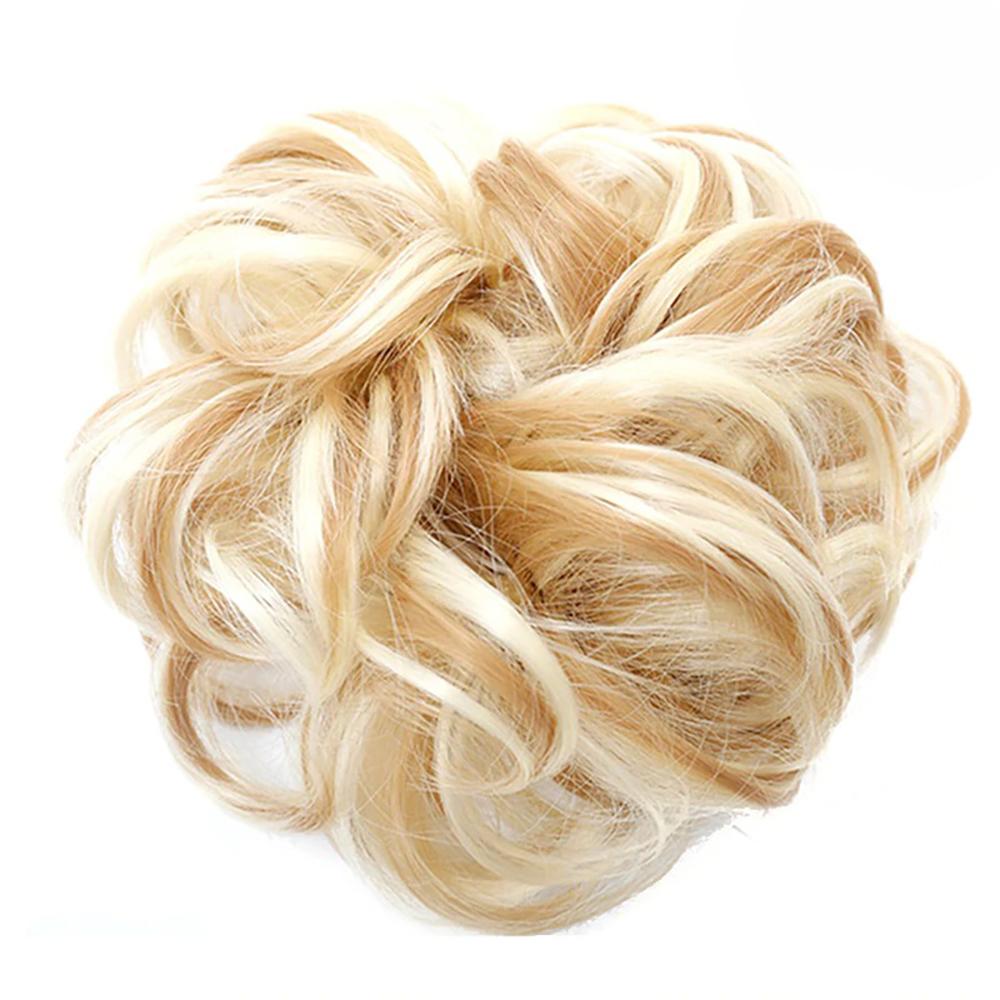 Natural Look Synthetic Messy Hair Bun Scrunchie Extension – Effortless Curly Hair Accessory