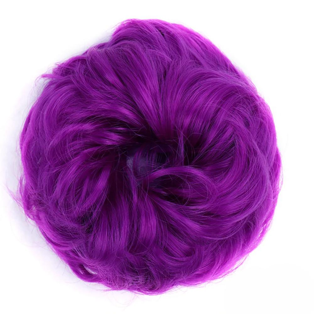Natural Look Synthetic Messy Hair Bun Scrunchie Extension – Effortless Curly Hair Accessory