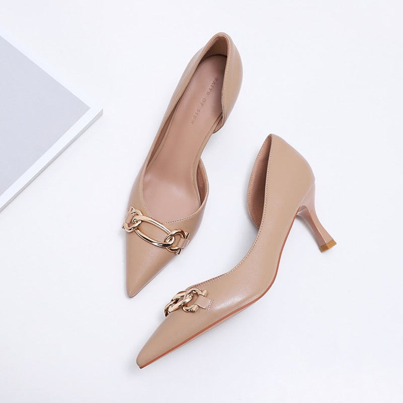 Chain Stud Dress Heels