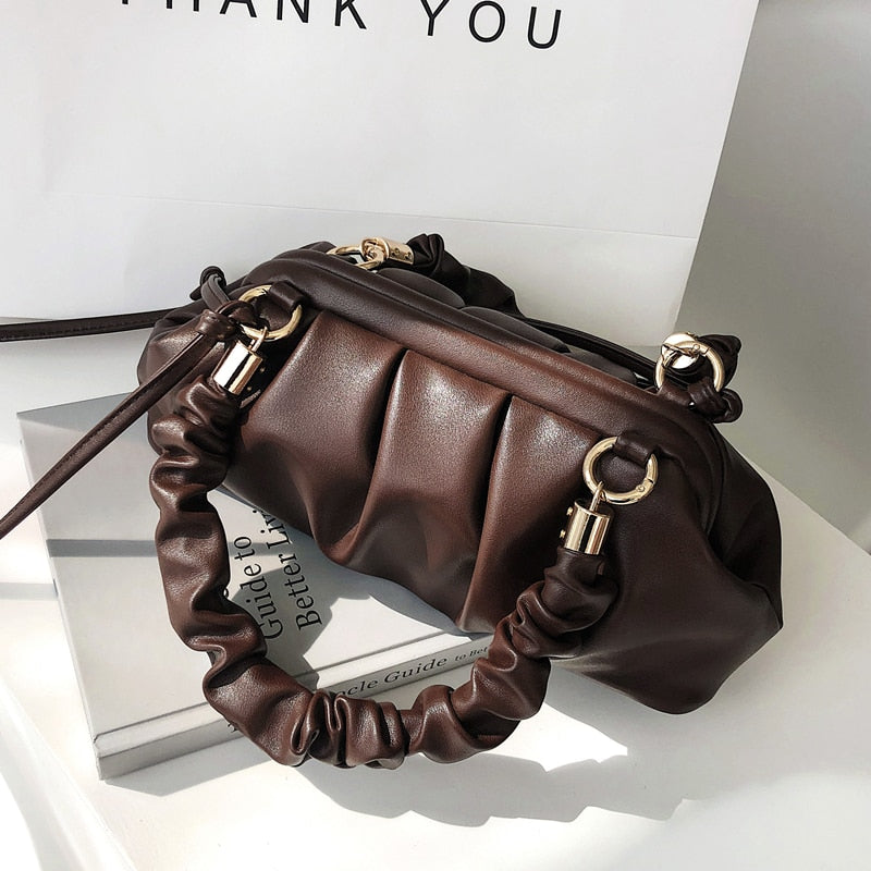 Dual Ruffle Crossbody Handbag