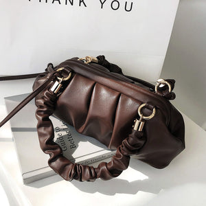 Dual Ruffle Crossbody Handbag