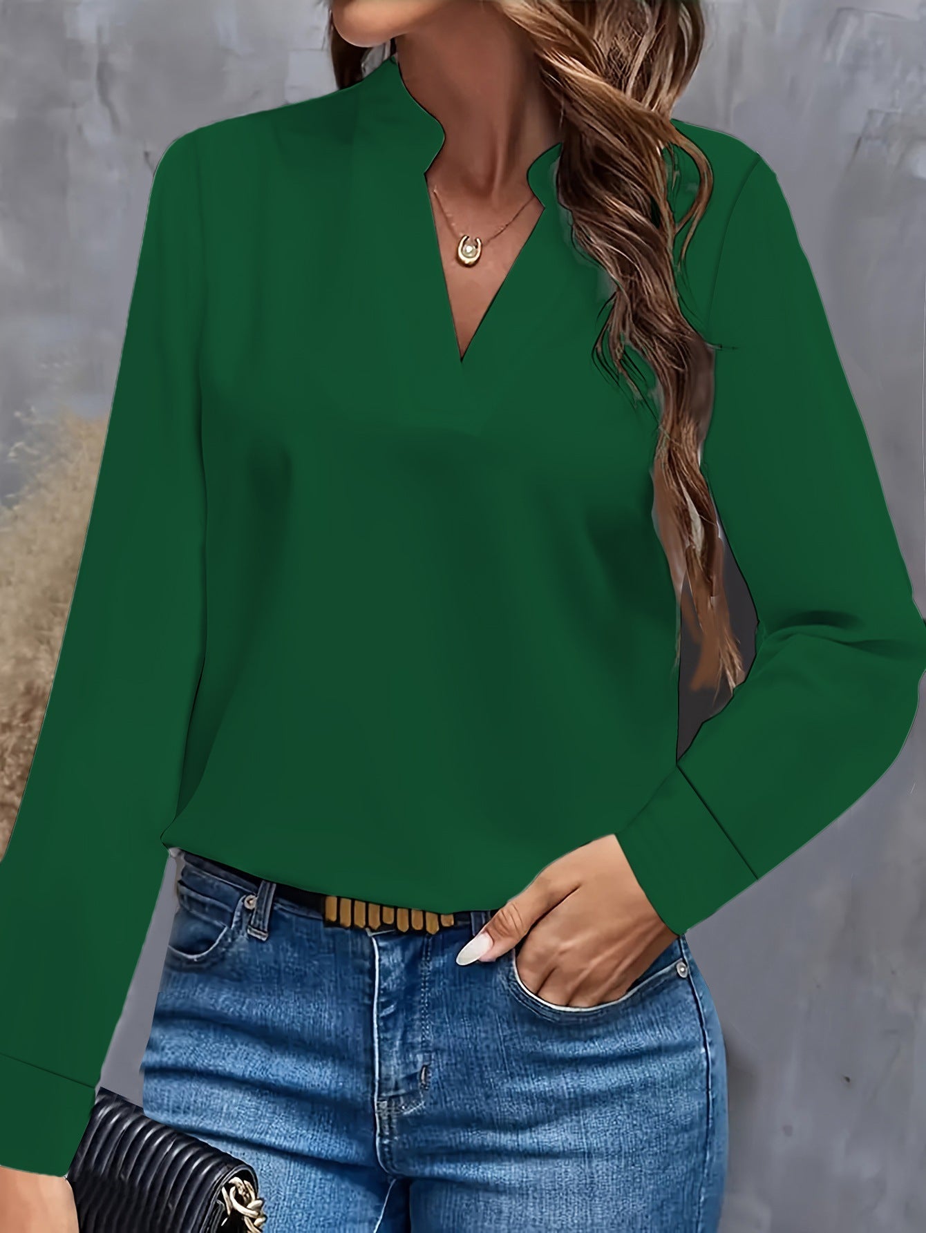 Women's Blouse Lightweight V-Neck Summer Top